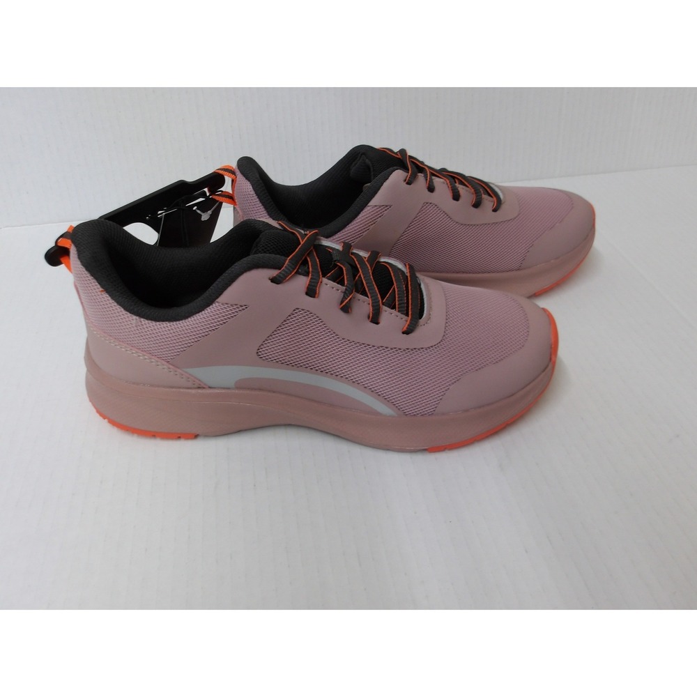 Athletic Works Womens Memory Foam Sneakers Mauve Orange Mesh Sz8/#26705